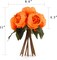 Orange Artificial Peony Flowers Bouquet, Silk Fake Floral Arrangement with 7 Heads, DIY Wedding Decorations, Table Centerpieces, Home, Kitchen & Party Decor